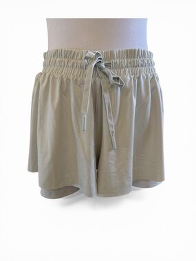 Women's Athletic Drawstring Shorts - Light Taupe